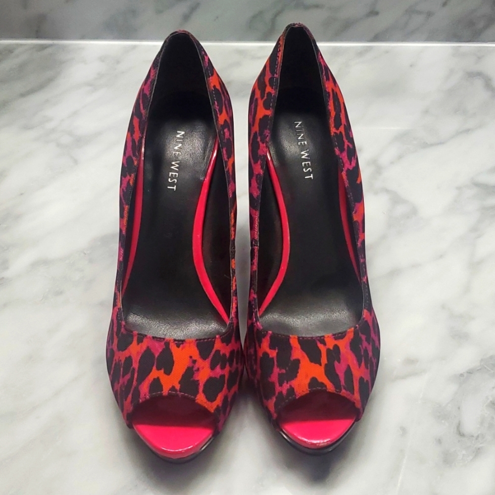 Pink and Red Leopard Heels